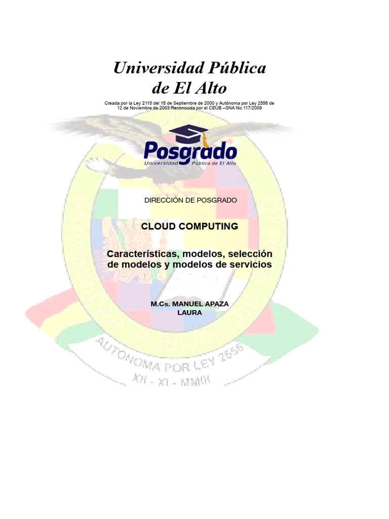 Modelos de Cloud Computing y Selección | PDF | Computación en la nube ...