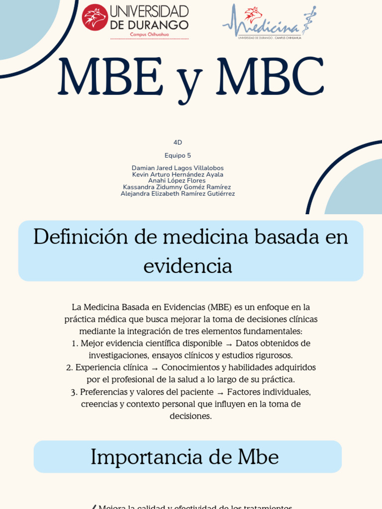 Mbe y MBC | PDF | Evidencia basada en medicina | Medicina