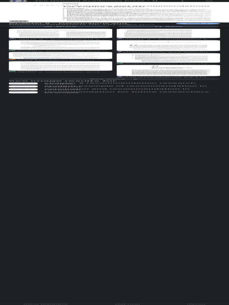 Recommendation Format in Research - Google Search | PDF