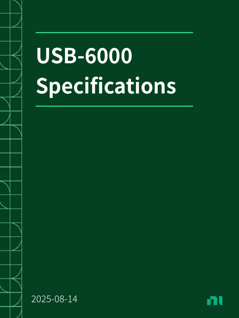 Usb 6000 - Specifications - 2025 08 14 09 40 49 | PDF | Electromagnetic ...