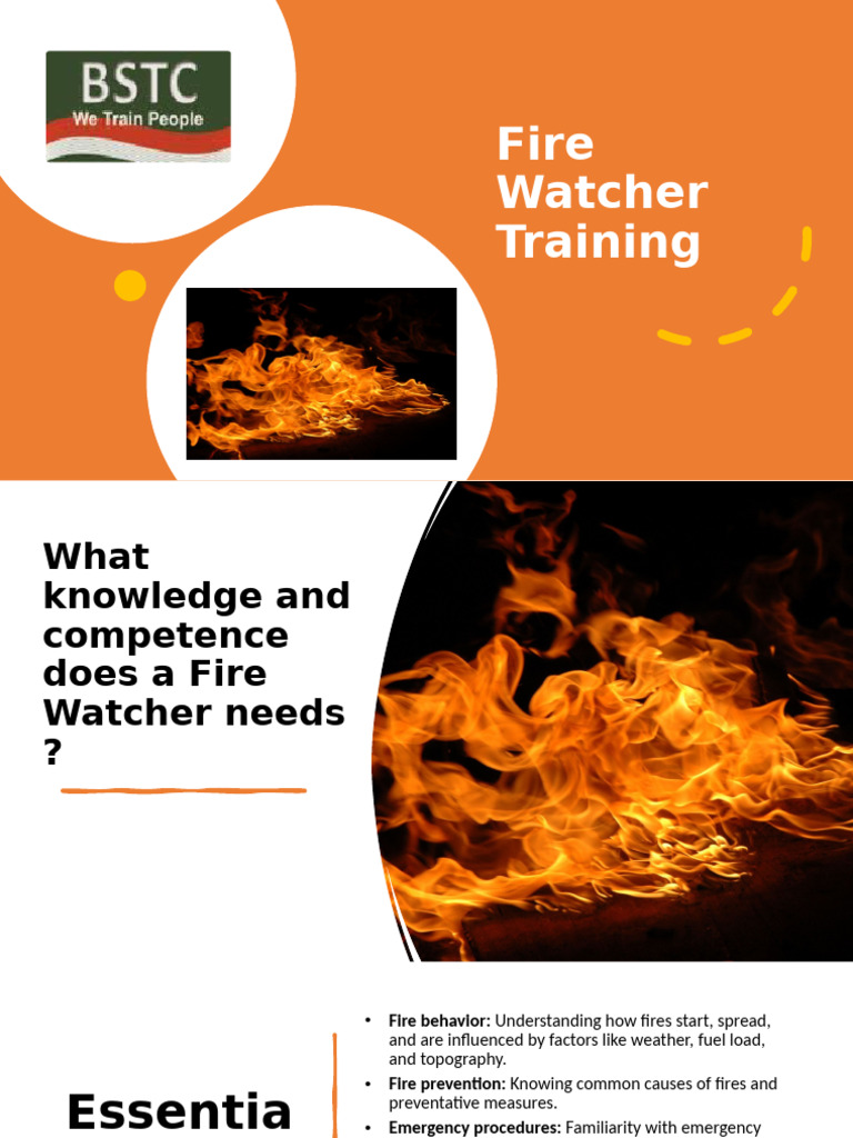 Fire Watcher Training Overview | PDF | Fires | Carbon Dioxide