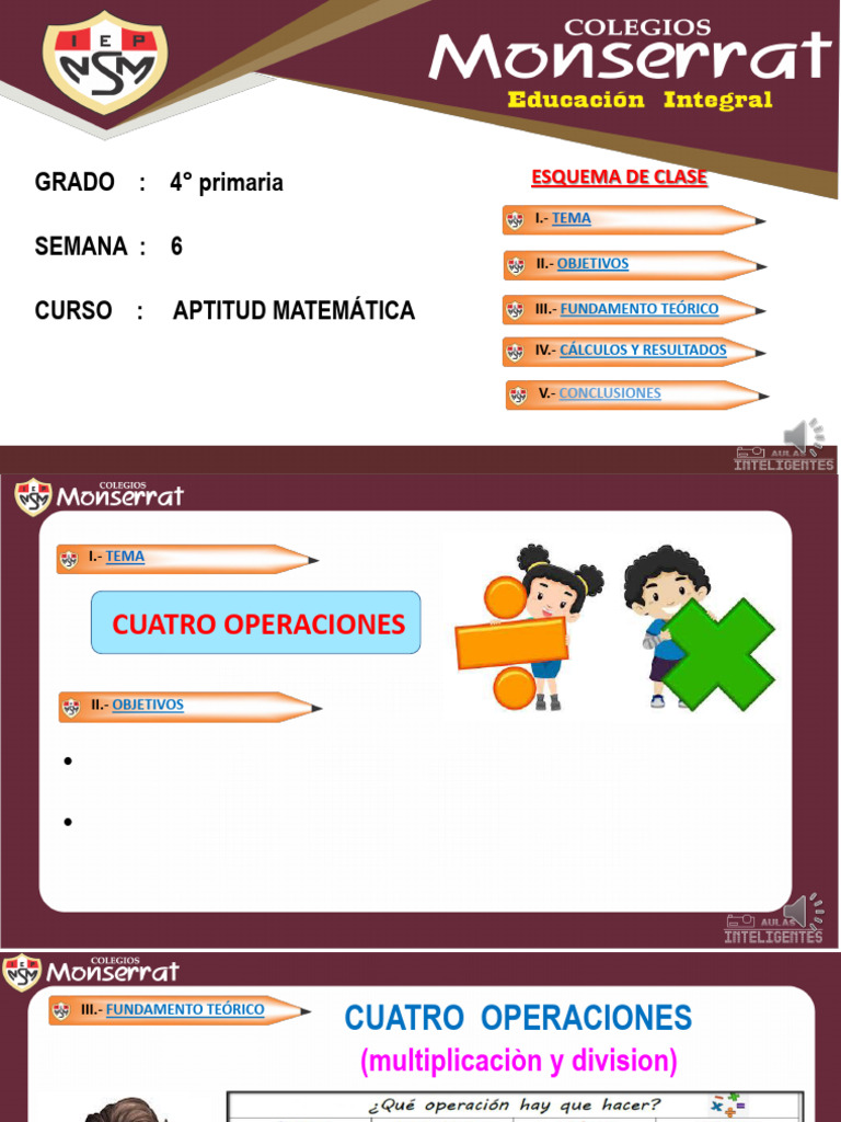Multiplicación y División en 4° Primaria | PDF