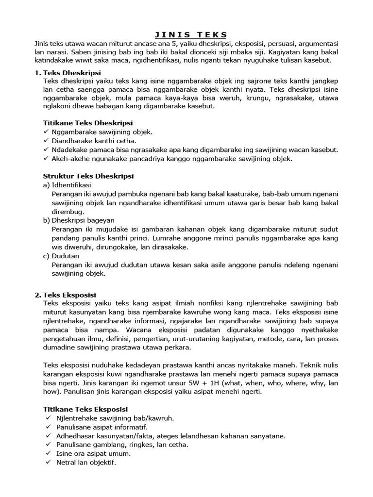 Jinis Teks | PDF