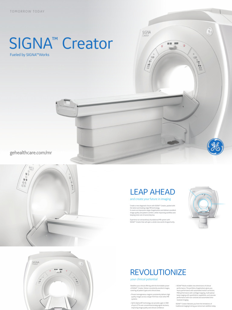 SIGNA Creator 1.5T MR System Overview | PDF | Magnetic Resonance ...