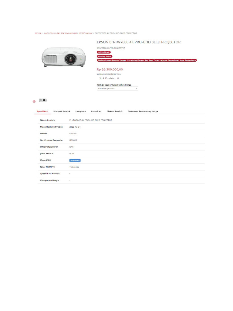 Proyektor Epson 4k | PDF