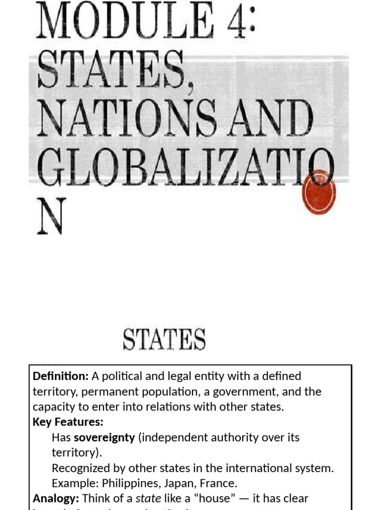 State, Nation, and Globalization Dynamics | PDF | Globalization | State ...