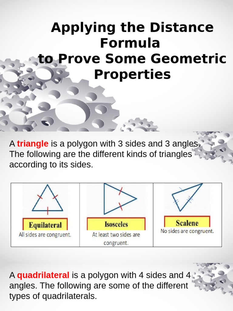 Applying The Distance Formula | PDF