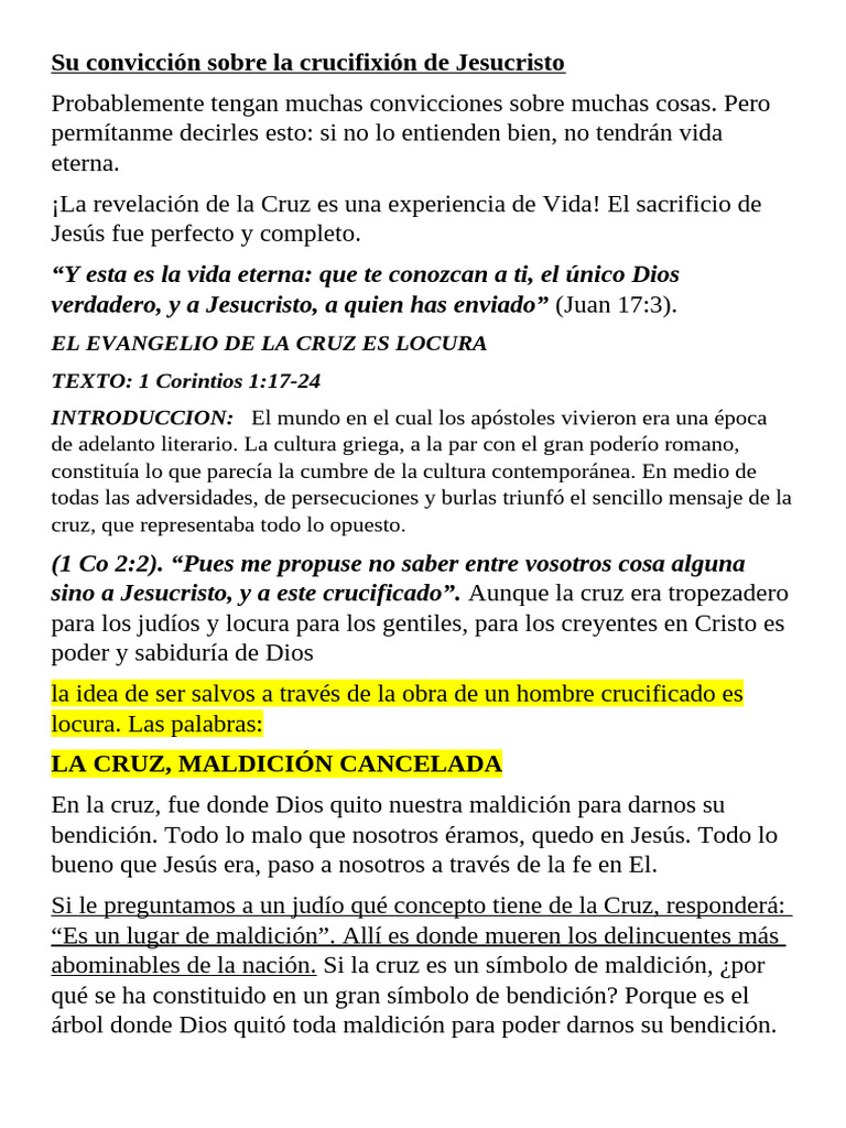 La Crucifixión: Poder y Bendición de Cristo | PDF | Jesús | Pecado