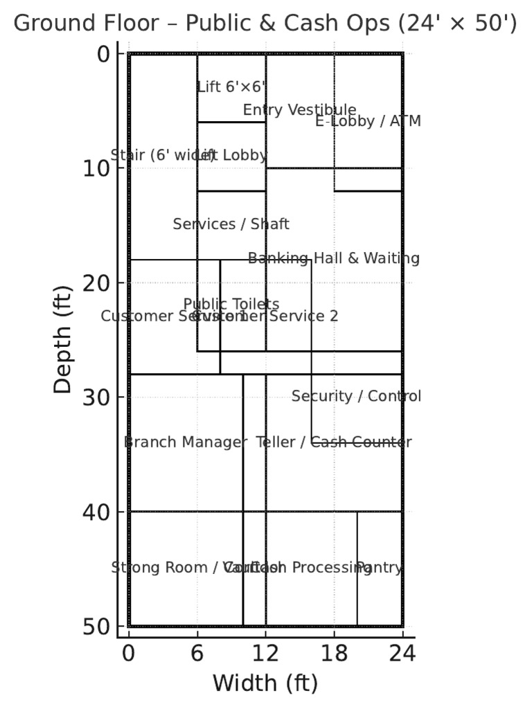 Bank Line Plan Layout Overview | PDF | Bank Vault | Banking