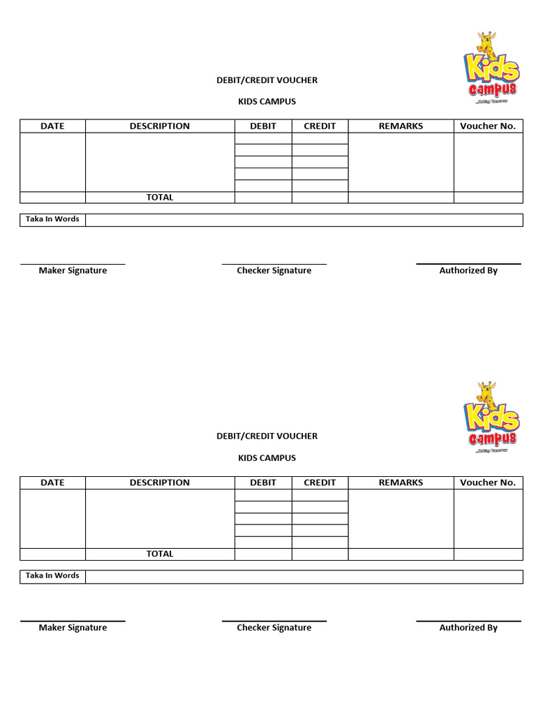 Debit Credit Voucher | PDF