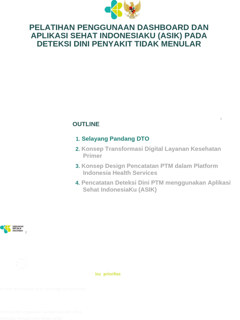 Pelatihan Aplikasi ASIK untuk Deteksi PTM | PDF