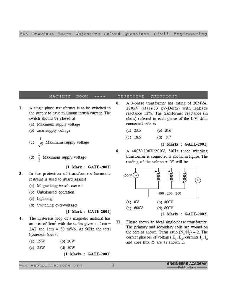 Machine (EE) New Book 11.06.024 | PDF | Electric Motor | Transformer