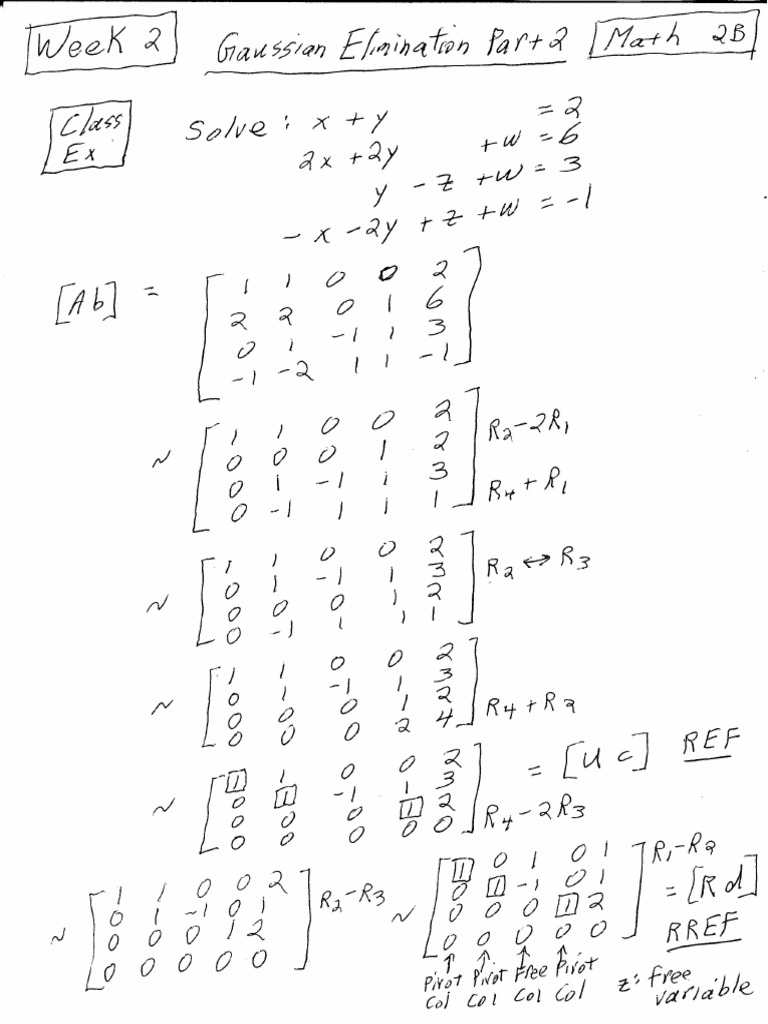 Math 2B Week 2 Handout | PDF