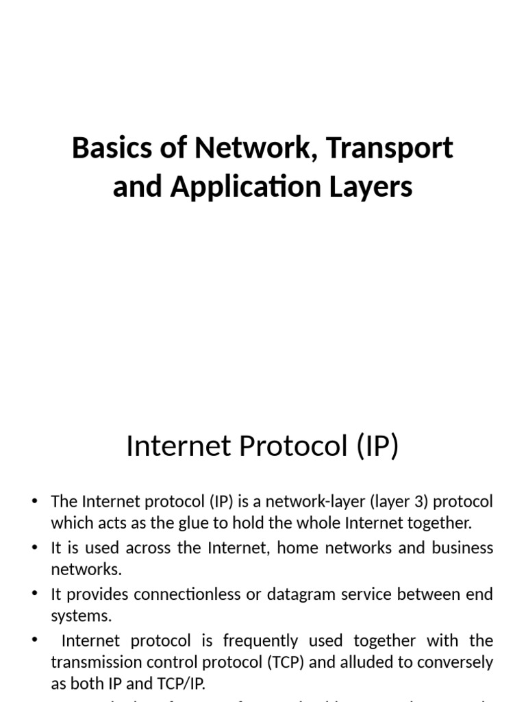 Understanding Internet Protocol (IP) Basics | PDF | Internet Protocols ...