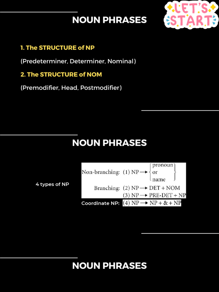 Understanding Noun Phrase Structures | PDF | Clause | Noun
