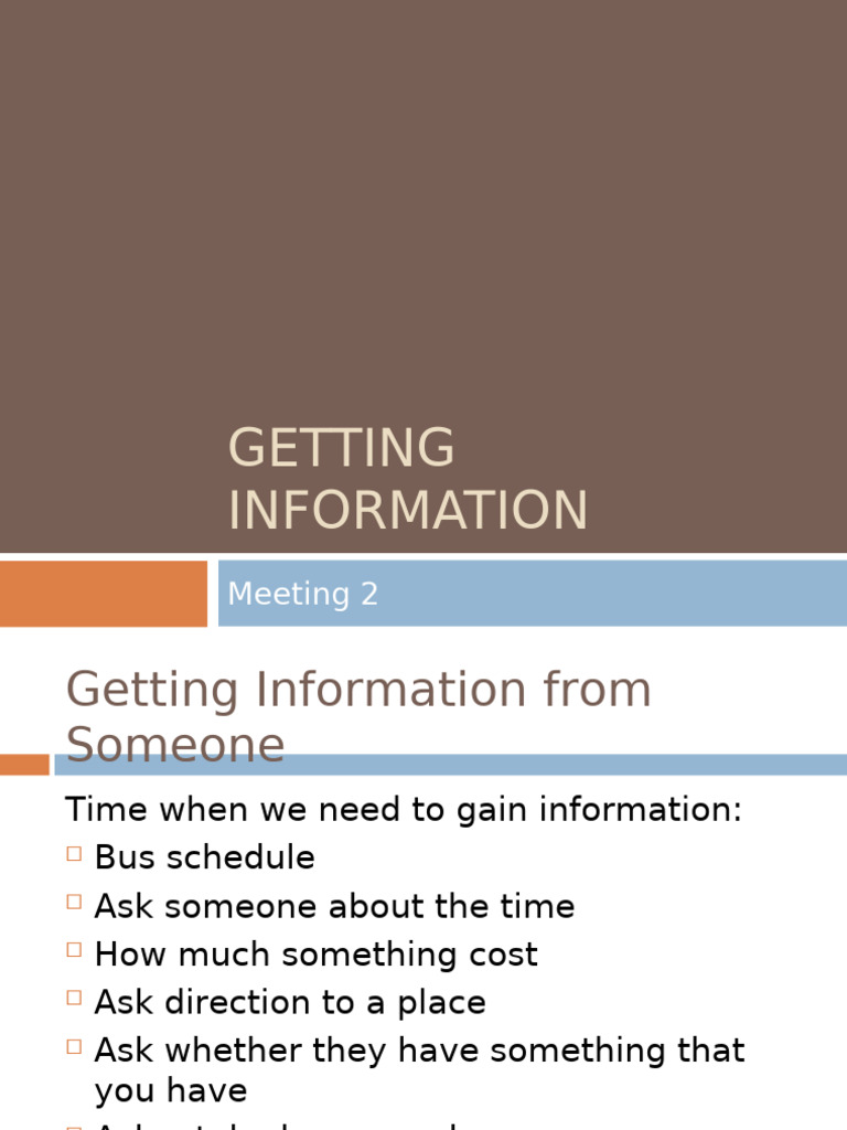 Effective Techniques for Information Gathering | PDF