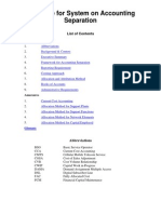 Guideline For System On Accounting Separation: List of Contents