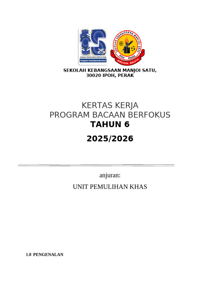 Program Bacaan Berfokus Tahun 6 | PDF