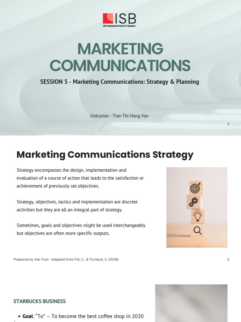 Session 5 - MarCom Management Strategy Planning | PDF | Marketing ...