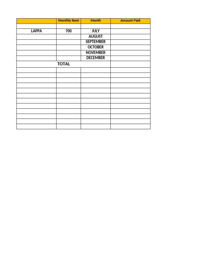 Rent Collection Template | PDF