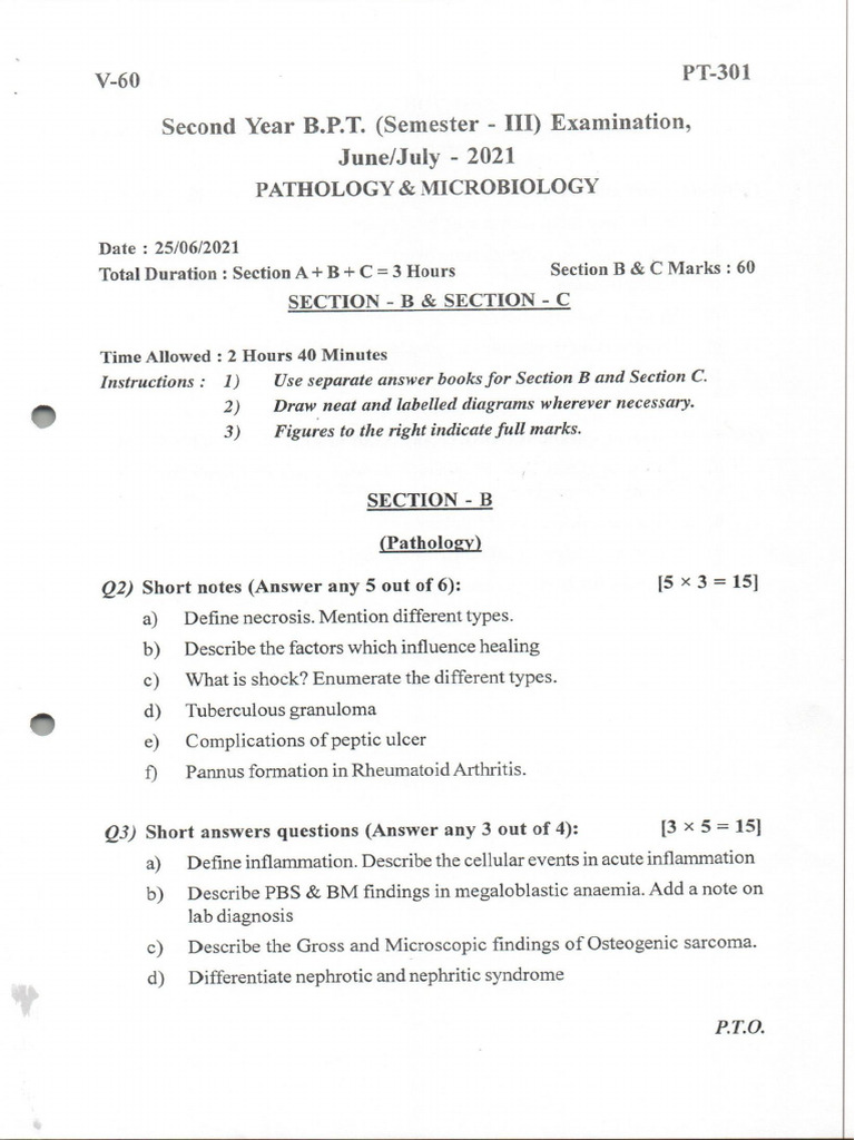 Micrology & Pathology Pyqs | PDF