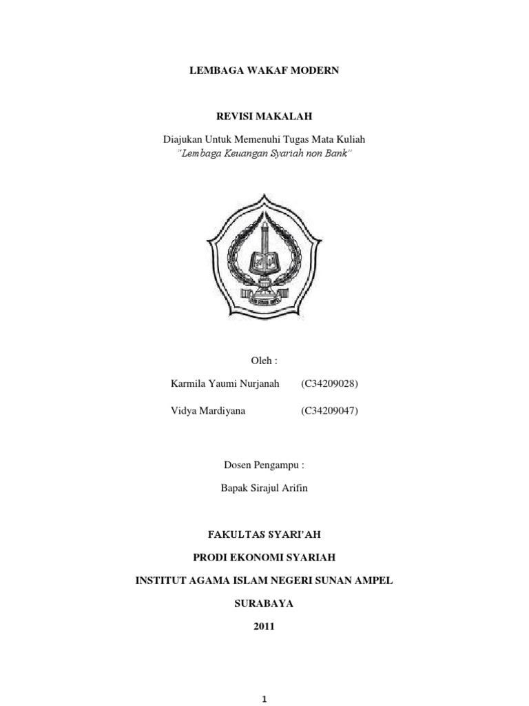 Contoh Makalah Wakaf