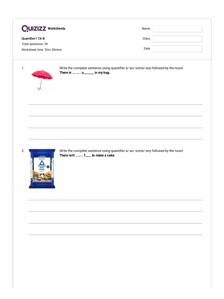 Quantifiers Worksheet for Students | PDF | Chess Openings | Chess