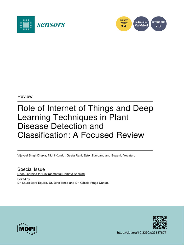 IoT and Deep Learning in Plant Disease Detection | PDF | Internet Of ...