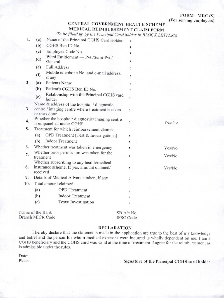 Medical Reimb CLM Form 20211207135533 | PDF