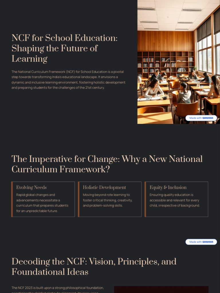 NCF For School Education Shaping The Future of Learning | PDF ...