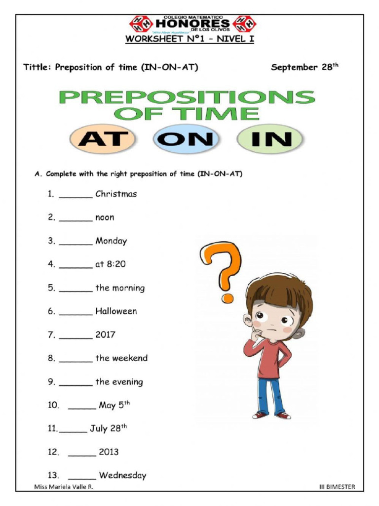Assignment Prepositions | PDF