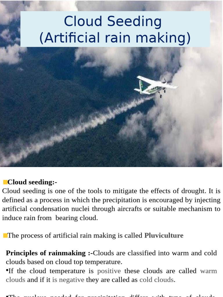 Understanding Cloud Seeding Techniques | PDF | Precipitation | Cloud
