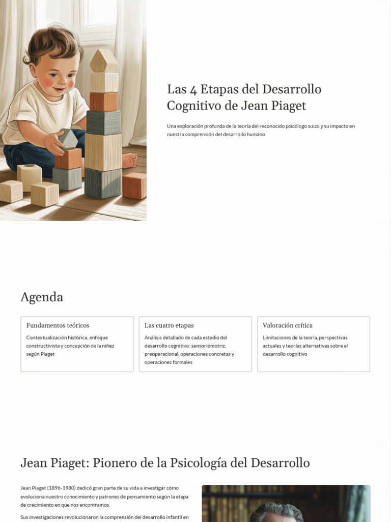 Etapas del Desarrollo Cognitivo de Piaget | PDF | Desarrollo cognitivo ...