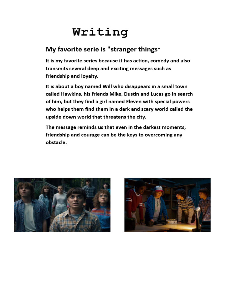 Writing: My Favorite Serie Is 