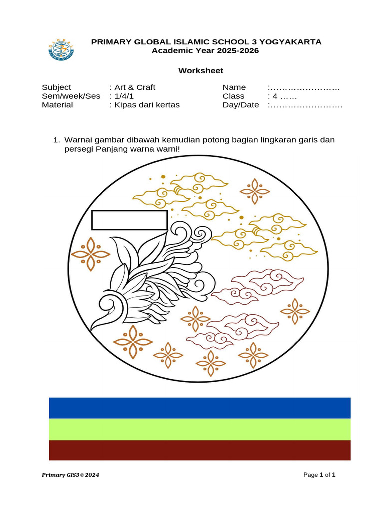 Worksheet Kegiatan Seni Batik | PDF