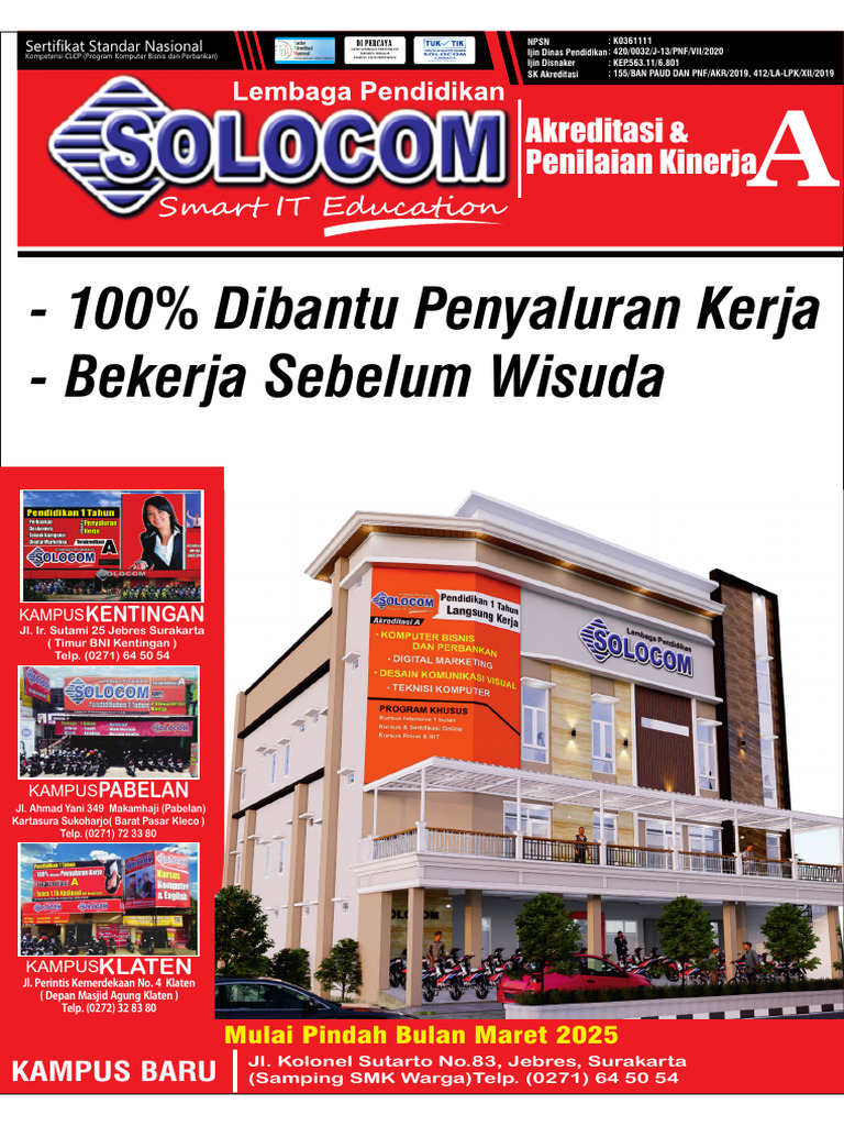 Sertifikat Kompetensi Solocom 2023 | PDF