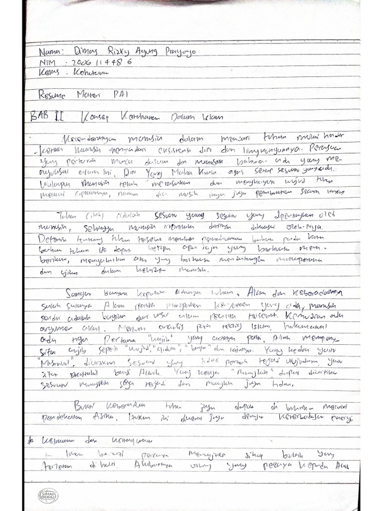 Dimas Rizky Agung Prayogo - 2006114486 - Resume PAI | PDF