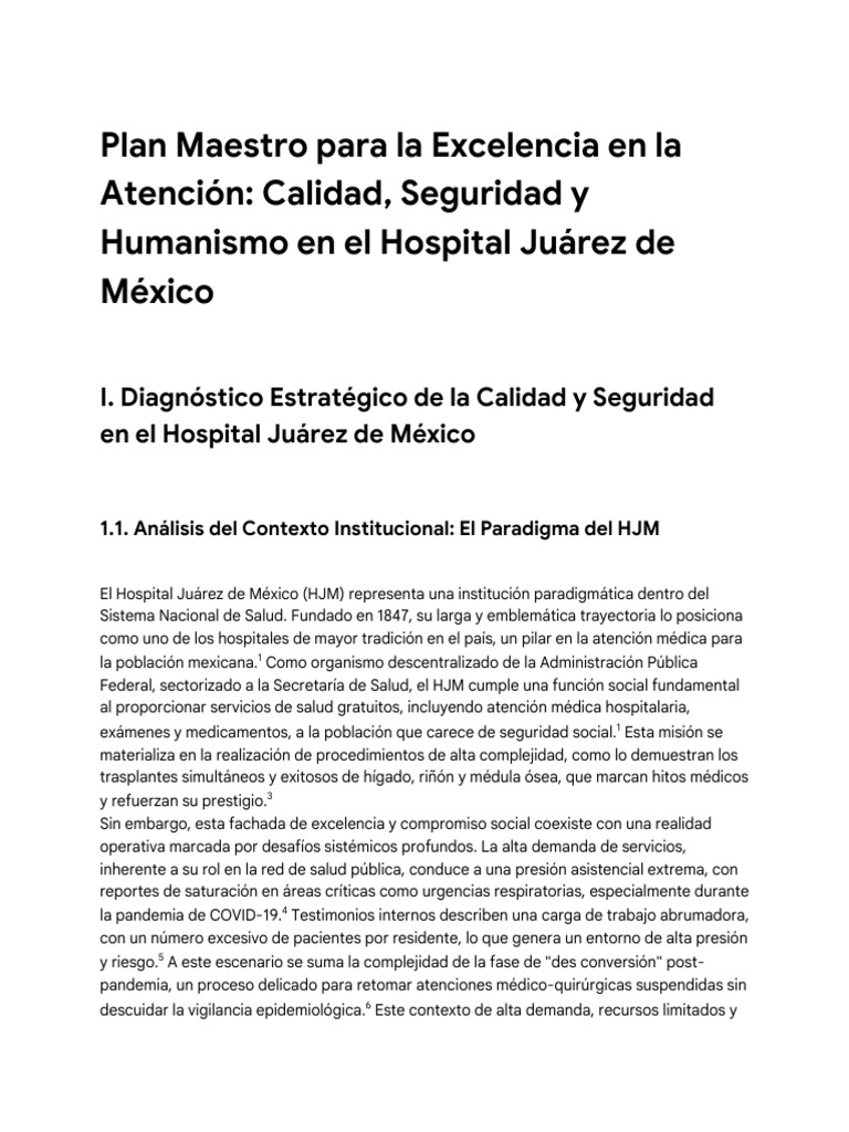 Plan de Mejora en Atención Hospitalaria | PDF | Hospital | Seguridad ...