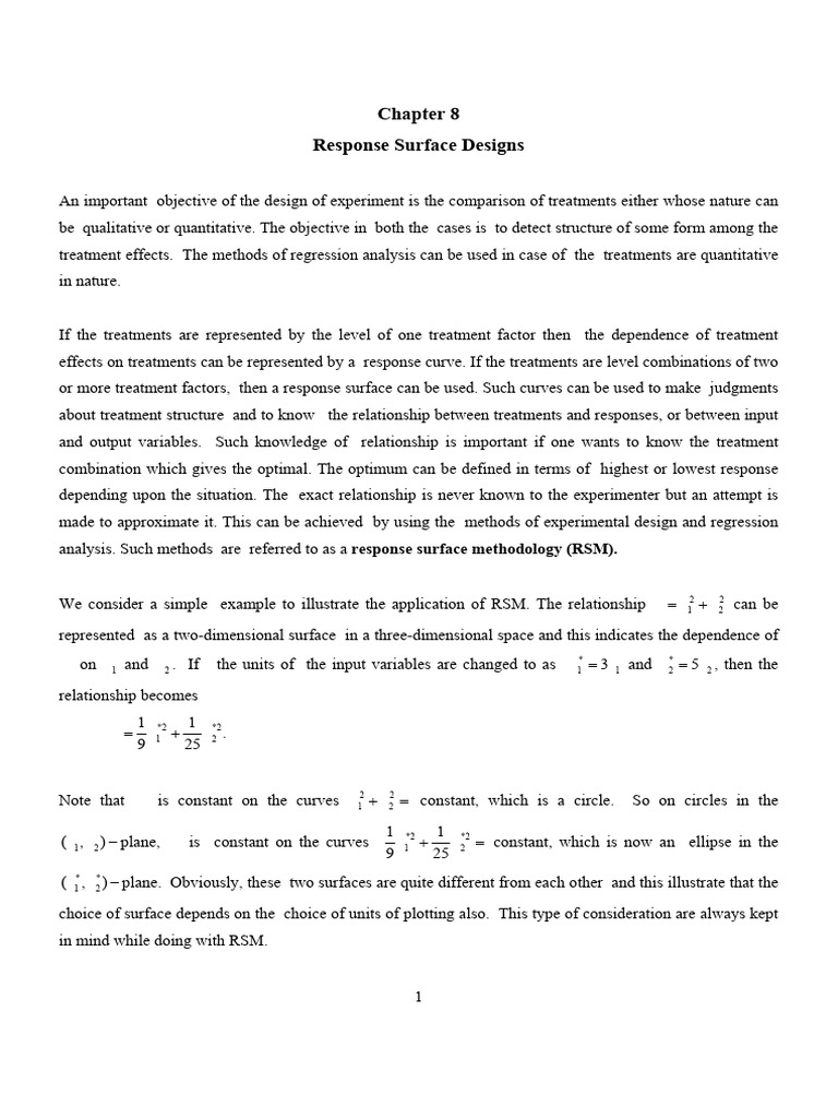 Response Surface Methodology Explained | PDF | Errors And Residuals ...