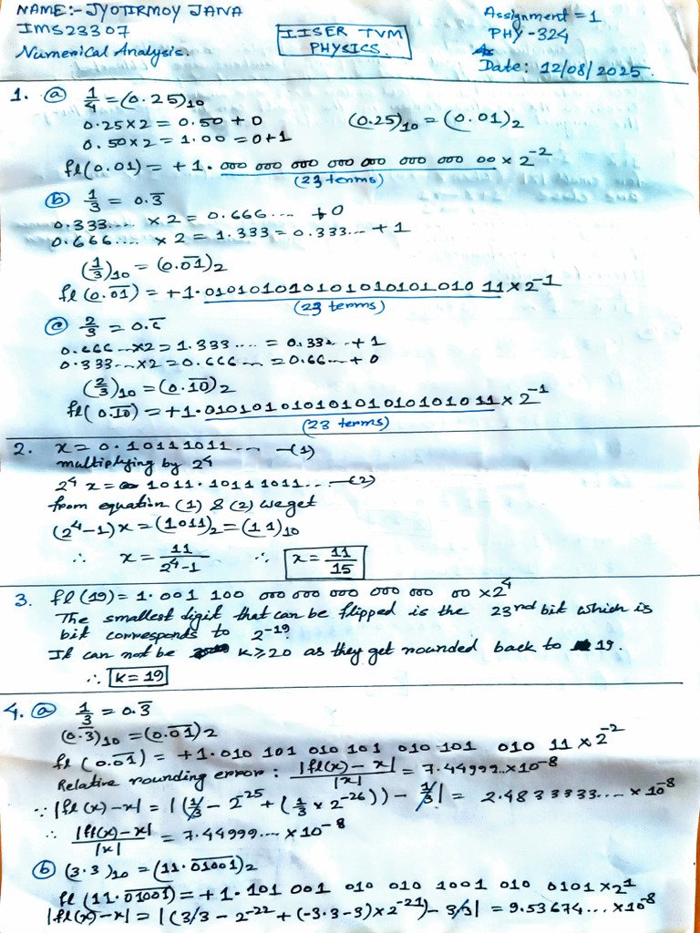 Assignment 1 PHY 324 | PDF