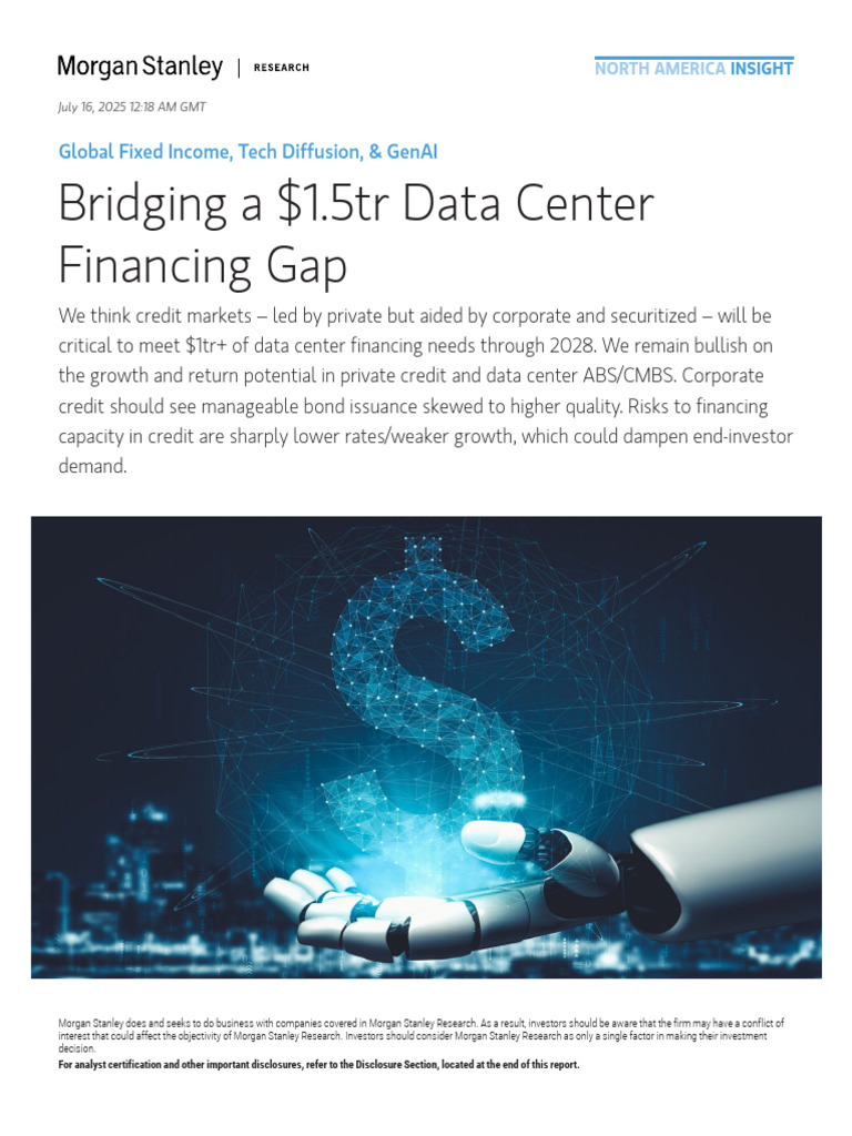 Bridging A $1.5tr Data Center | PDF | Securitization | Asset Backed Security