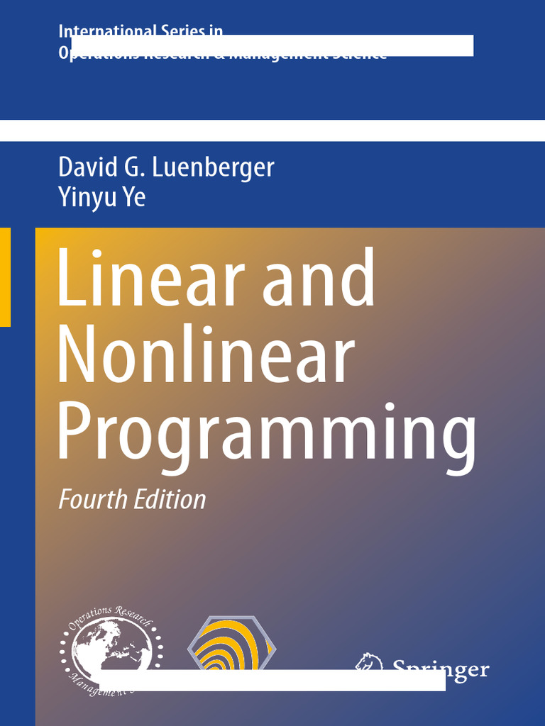 Linear & Nonlinear Programming Guide | PDF | Linear Programming ...