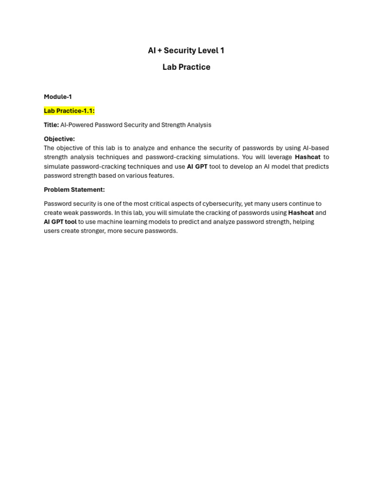 Labs Manual For Module 1 | PDF | Password | Accuracy And Precision