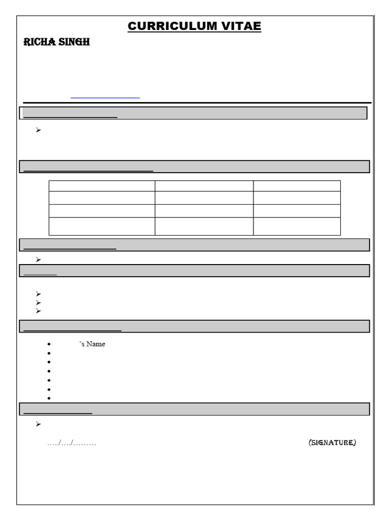 Richa Singh's Professional CV | PDF