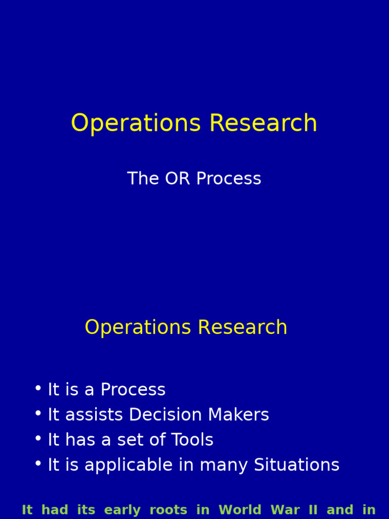 Understanding Operations Research Basics | PDF | Mathematical ...