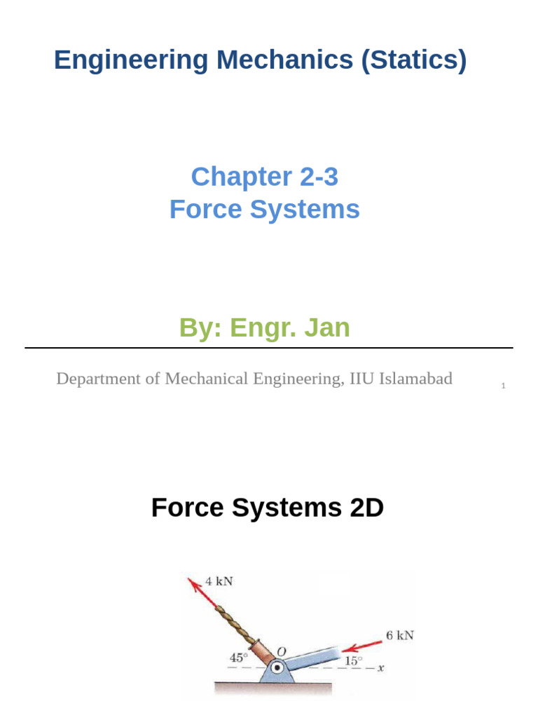 Force Systems in Engineering Mechanics | PDF | Euclidean Vector | Force