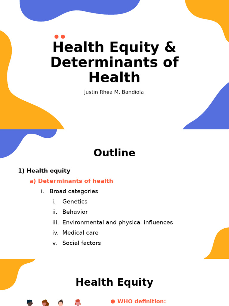 Bandiola Health Determinants | PDF | Health Equity | Behavior