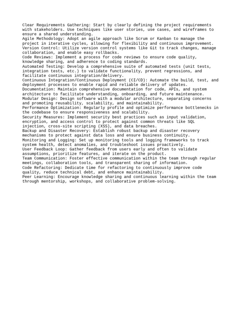 Effective Software Development Practices | PDF