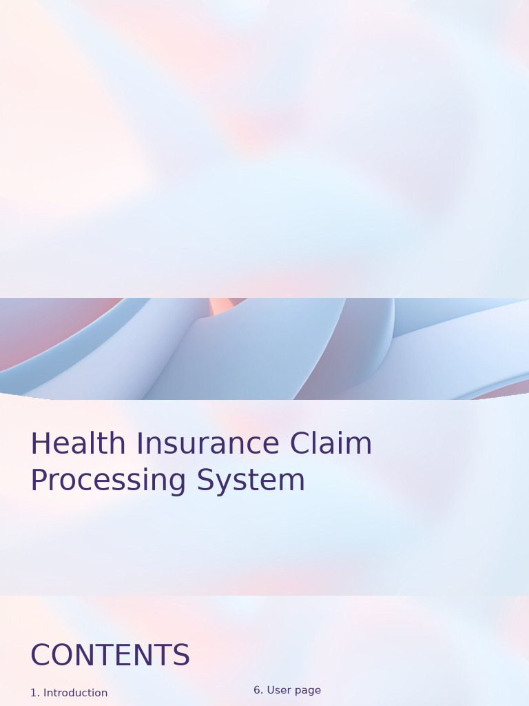 Health Insurance Claim Process | PDF | Patient | Databases