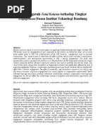 Download Analisis Pengaruh Total Returns Engagement Dosen ITB MANTEK 2011 by Dini F Fachruddin SN90340105 doc pdf